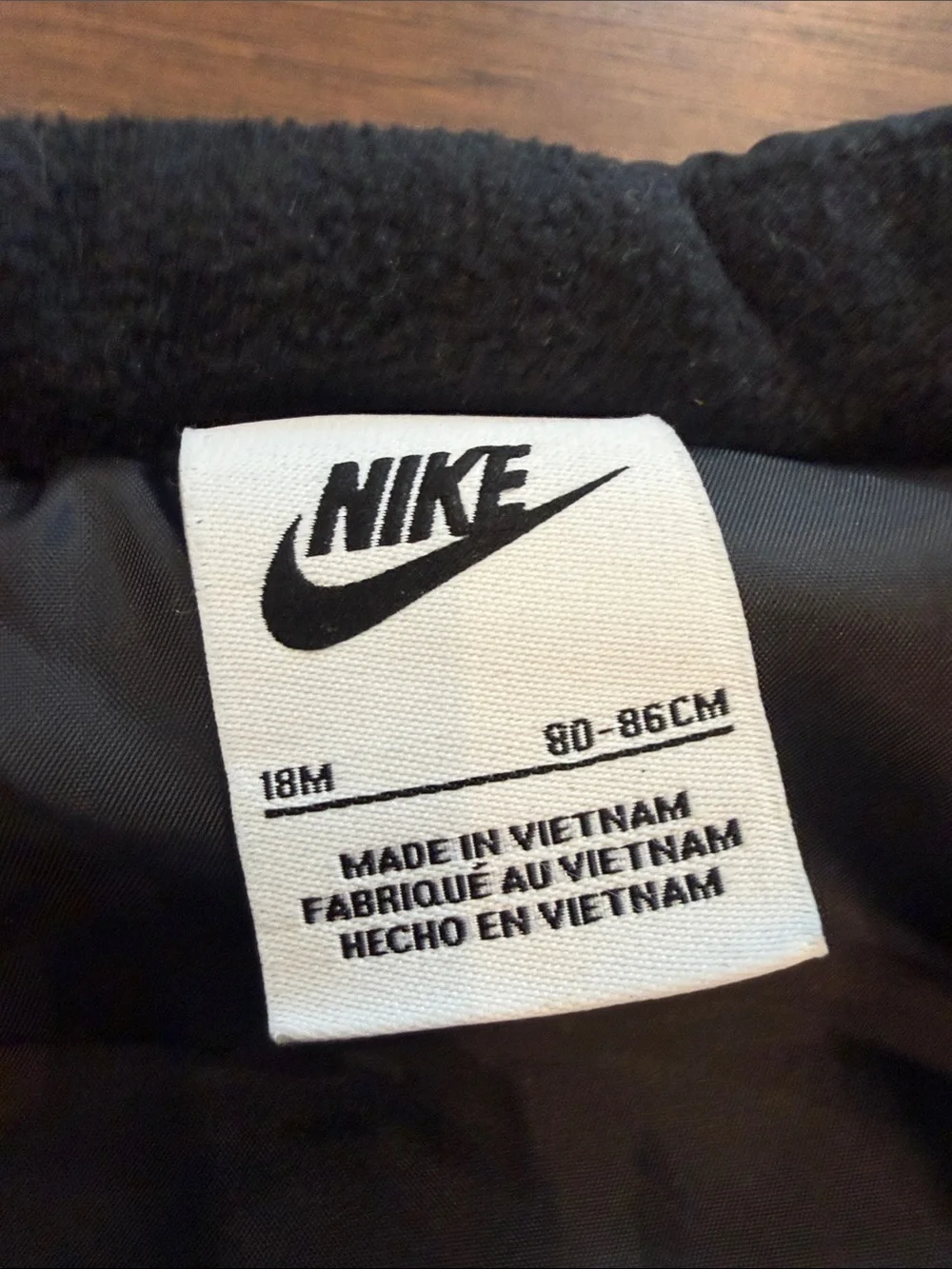 Nike Toddler Boys Black Puffer Vest Size 18 Months - C52-069